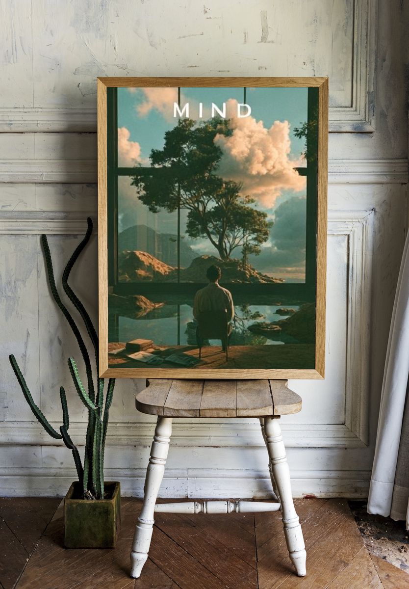 Mindful Landscape Meditation Poster. — room view 1
