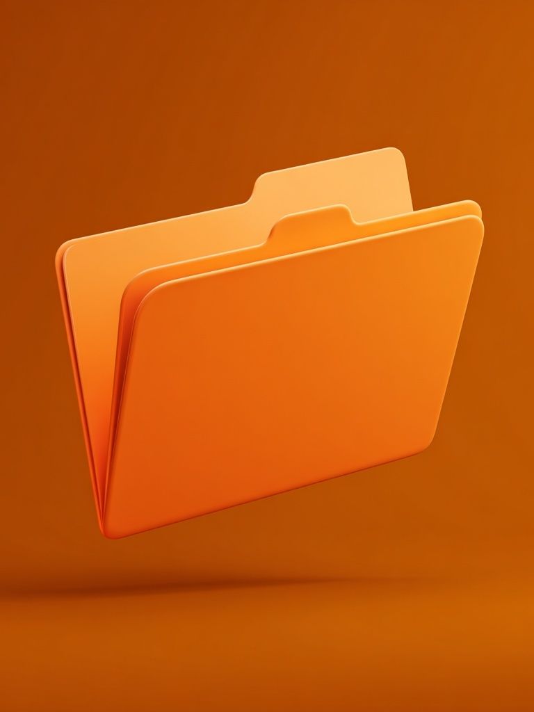 Orange Folder Minimalist Print. poster detail