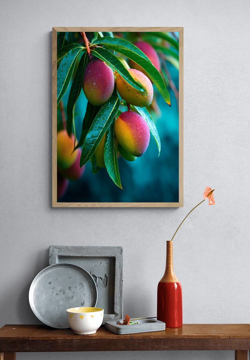 Mangoes on Tree — Botanical Print. — room view 3