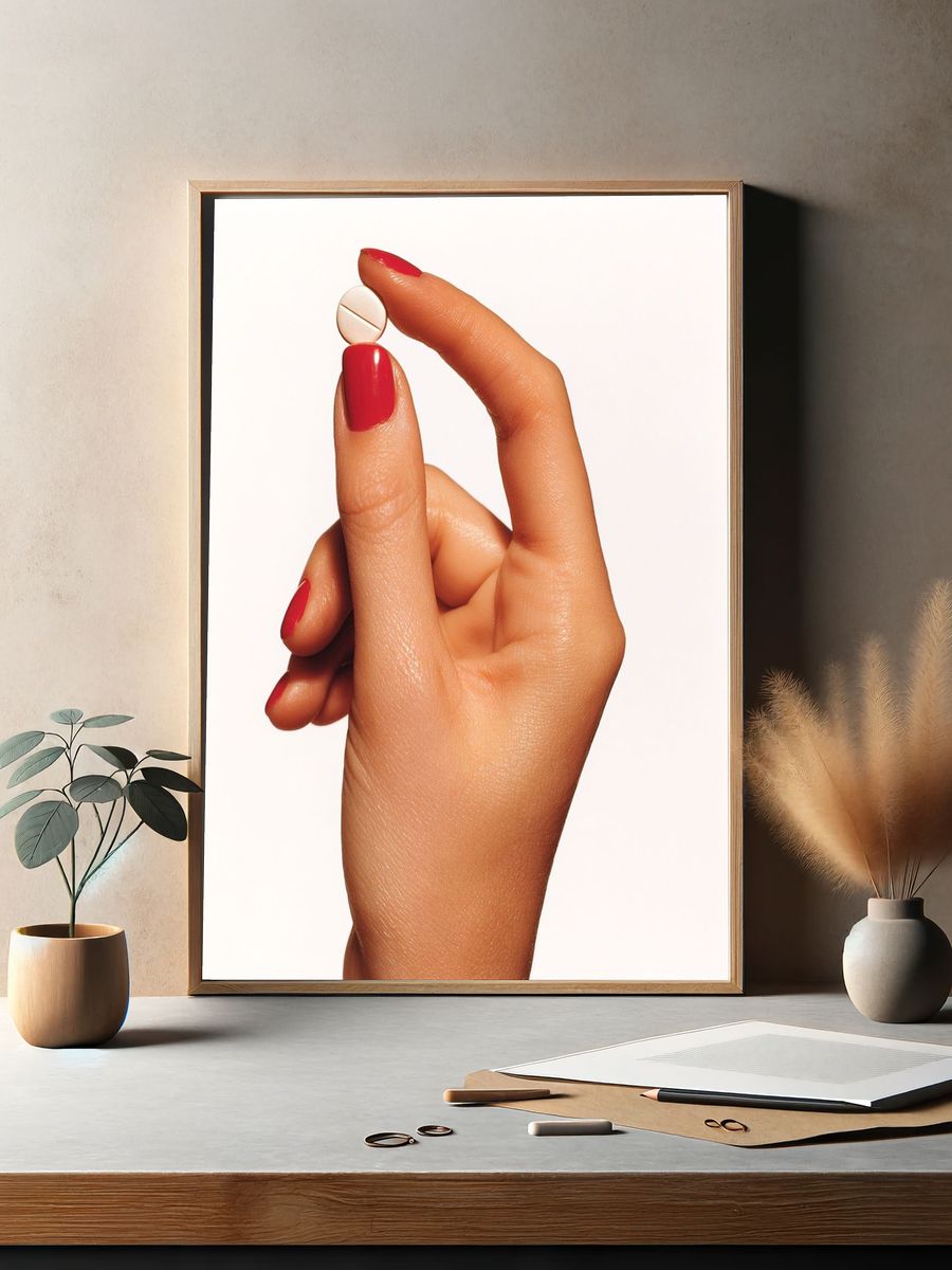 Minimal Hand Gesture Print. — room view 2