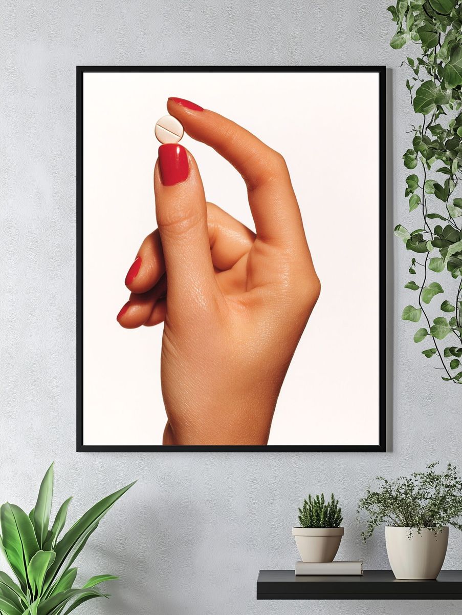 Minimal Hand Gesture Print. — room view 4