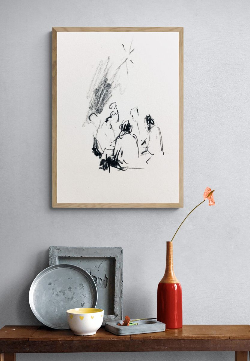 Minimal Figure Sketch Poster. — room view 3