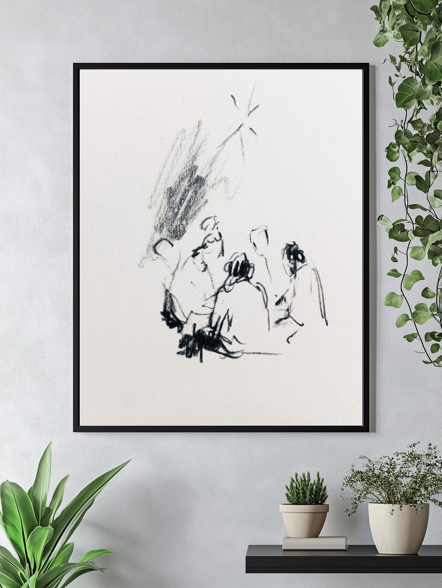 Minimal Figure Sketch Poster. — room view 4