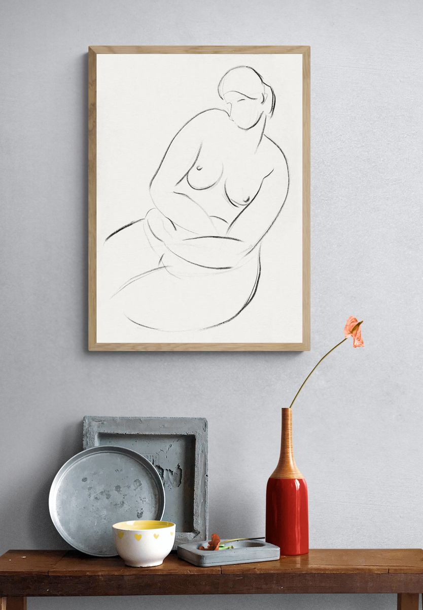 Naked woman showing her breasts. — room view 3