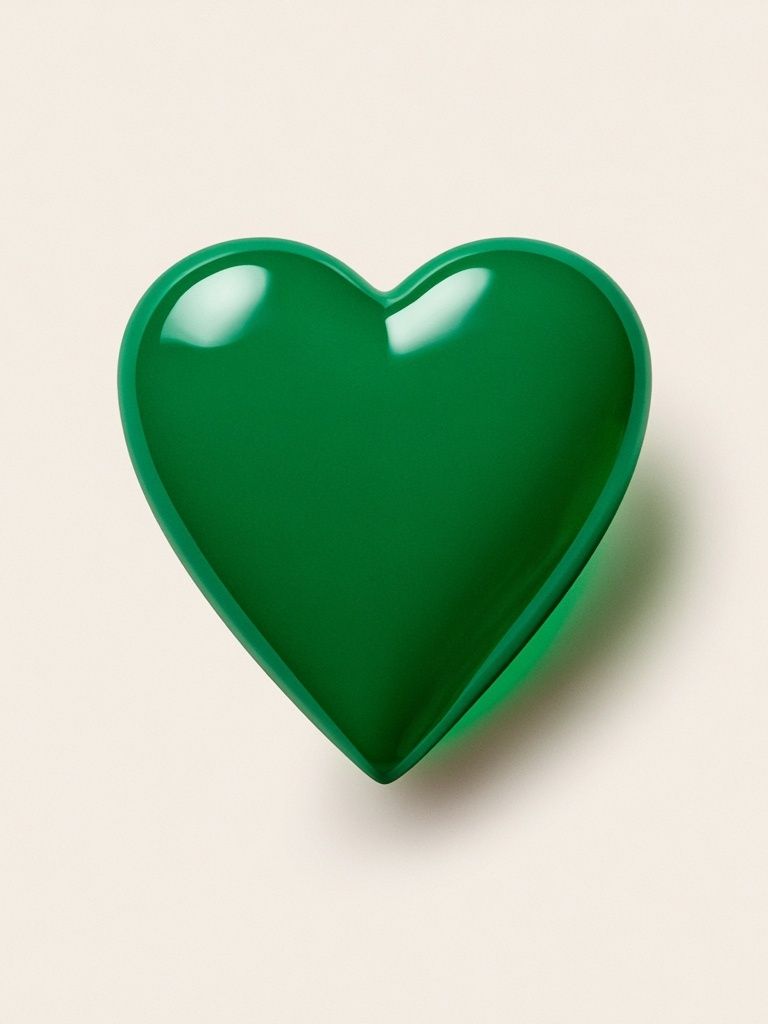 Green Heart Minimalist Print. poster — minimalist art