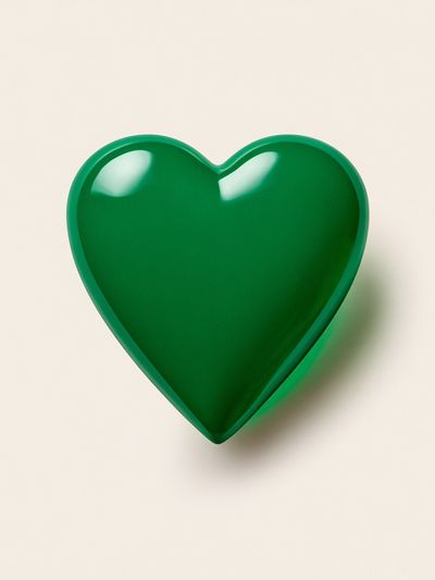 Green Heart Minimalist Print.