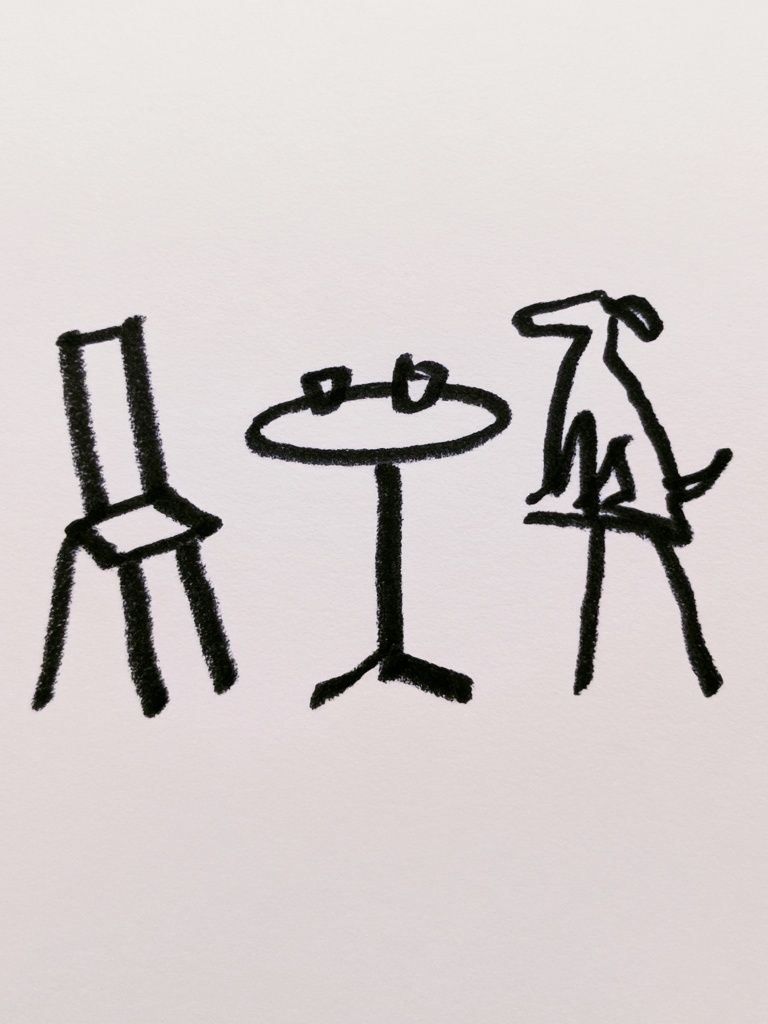 Minimalist Chair Sketch Poster. poster — minimalist art