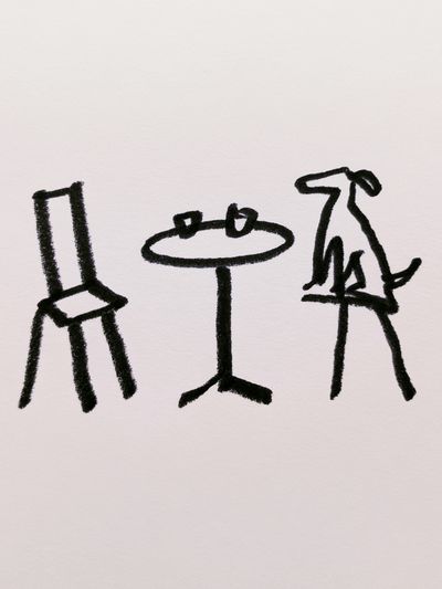 Minimalist Chair Sketch Poster. poster