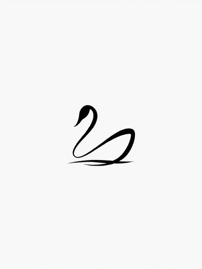 Minimal Swan Line-Art Poster.
