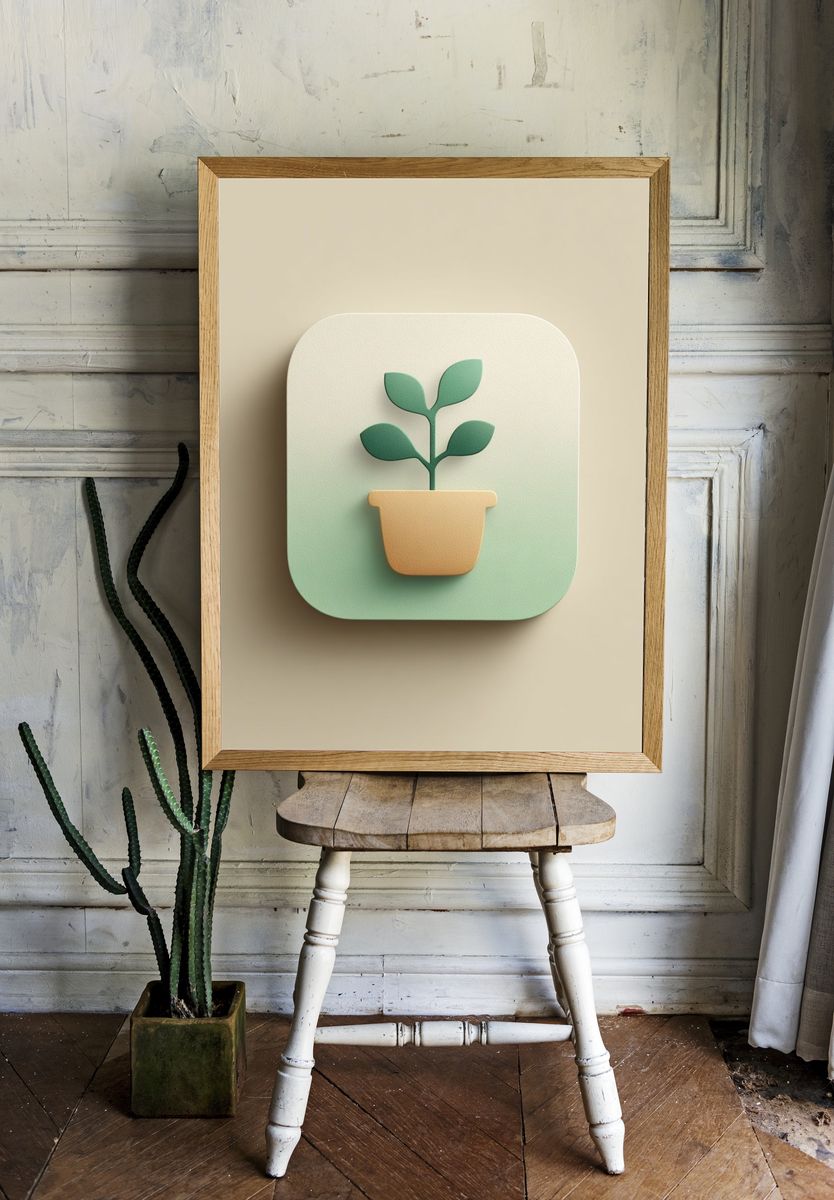 Potted Plant Minimalist Poster room preview