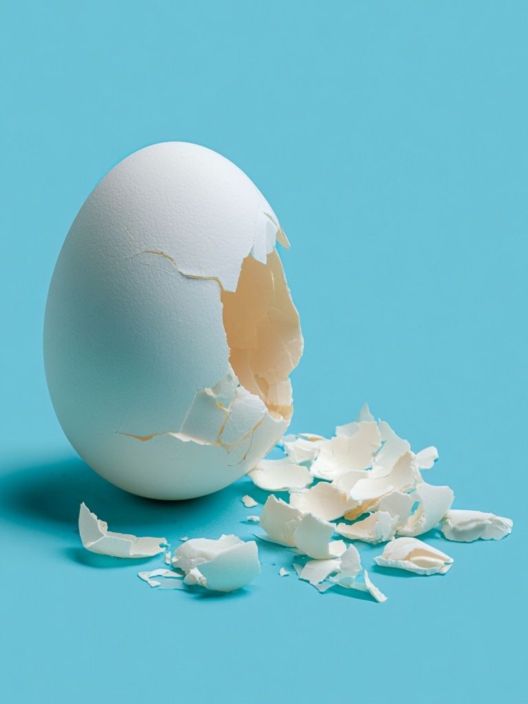 Broken Egg Minimalist Poster. poster — minimalist art