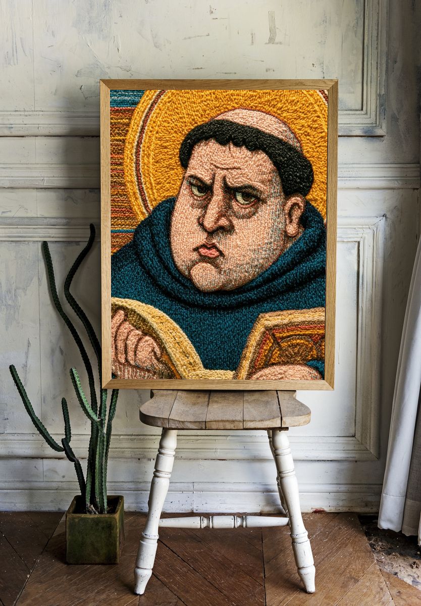 Monk Portrait — Fine-Art Print. room preview