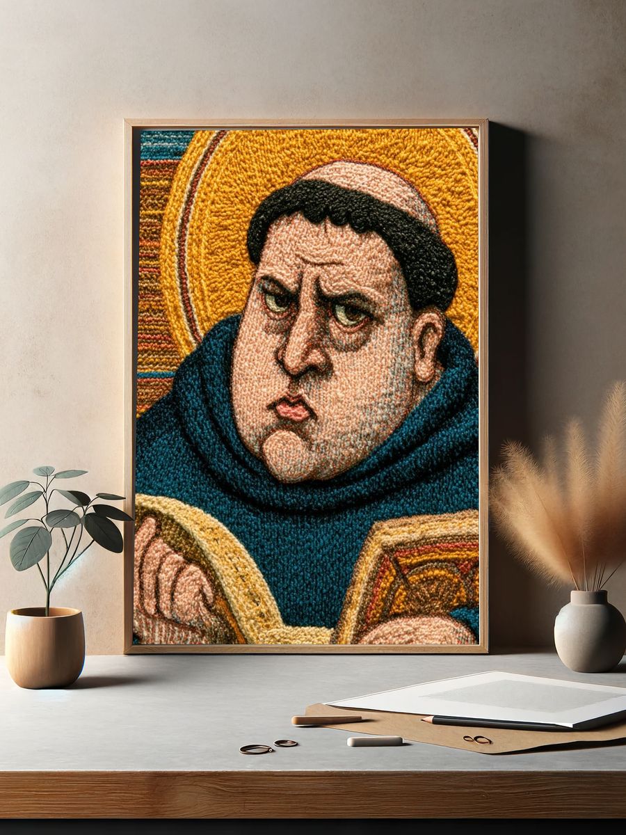 Monk Portrait — Fine-Art Print. — room view 2