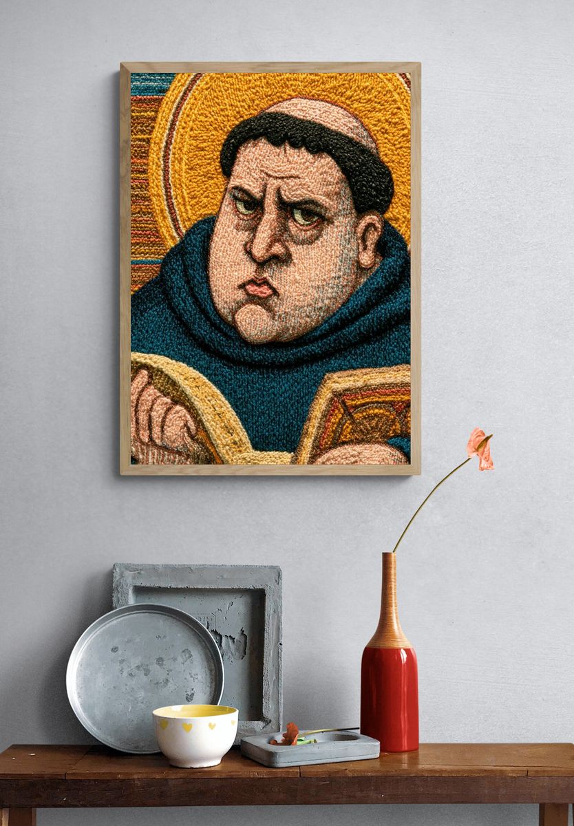 Monk Portrait — Fine-Art Print. — room view 3