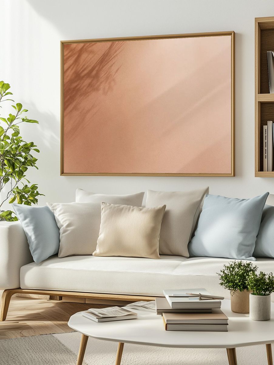 Soft Earth Tones — Minimalist Print. — room view 2