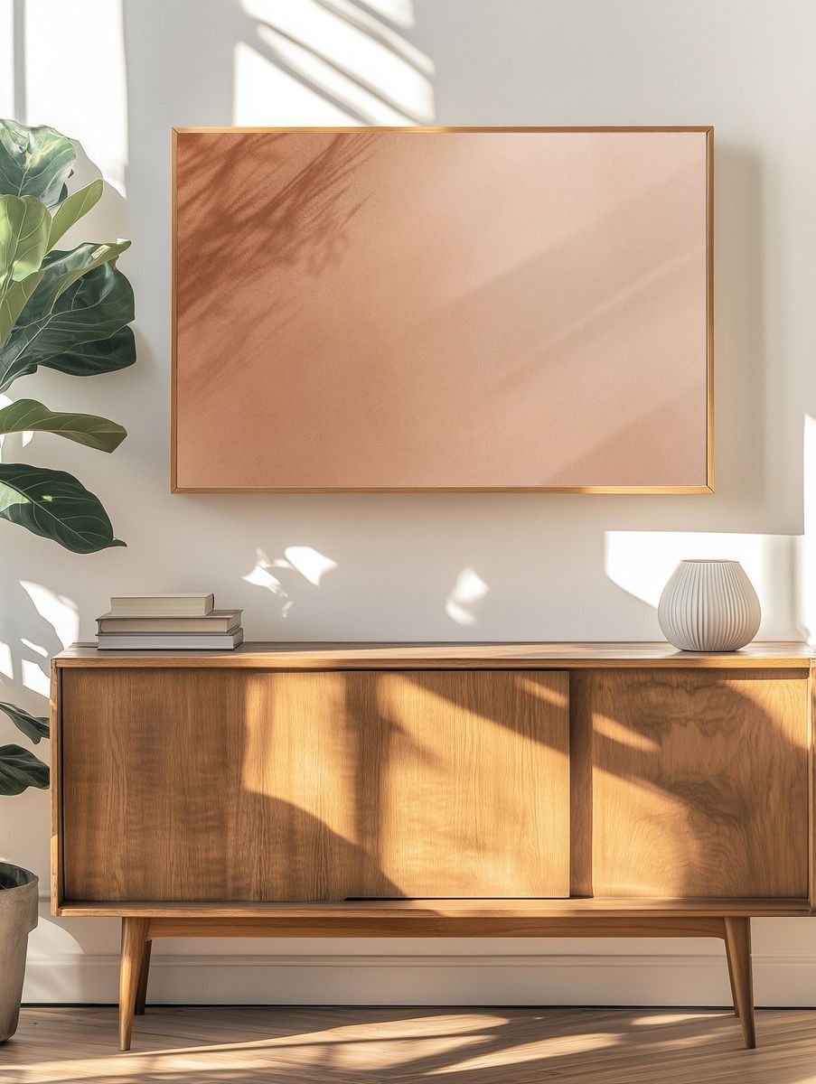 Soft Earth Tones — Minimalist Print. — room view 3