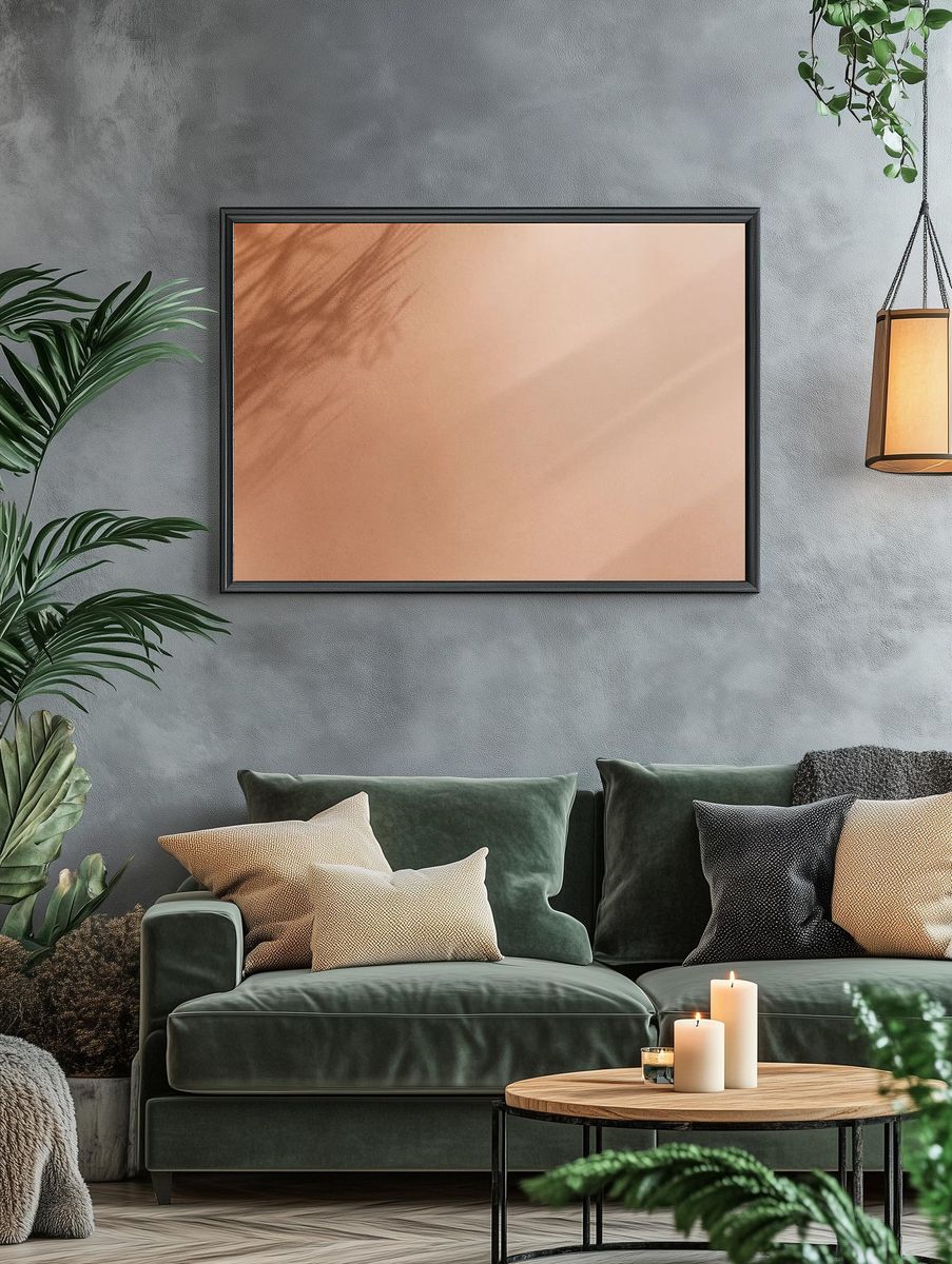 Soft Earth Tones — Minimalist Print. — room view 4