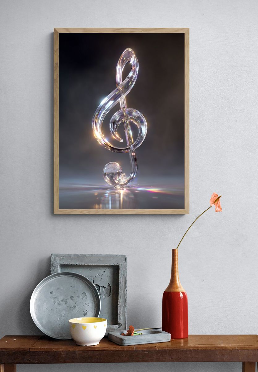 Musical Note — Art Print. — room view 3