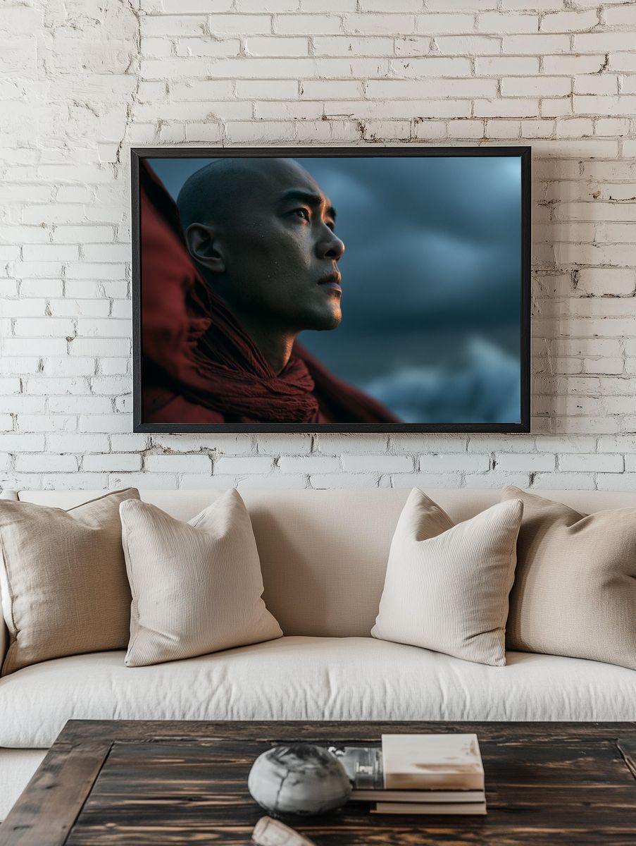 Monk Portrait Photography Poster. — room view 1