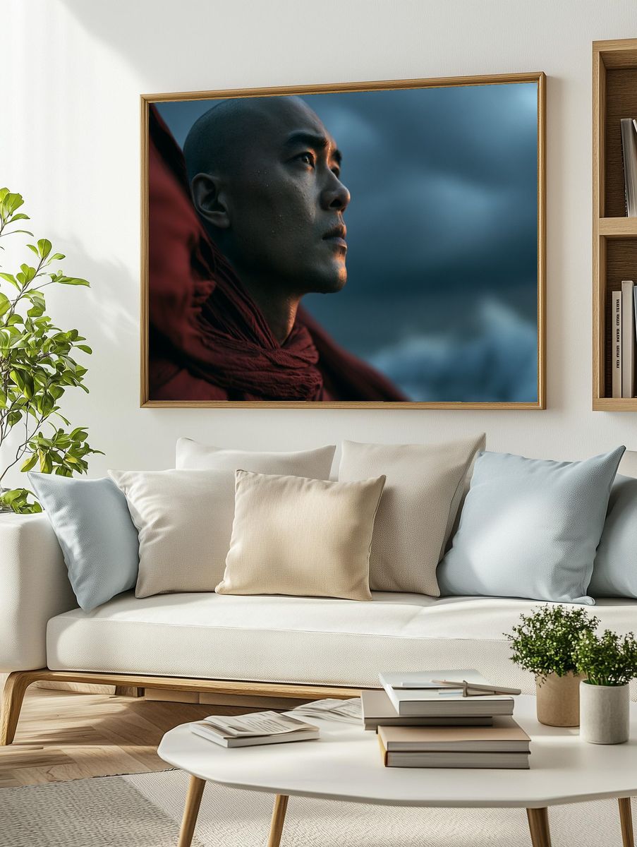 Monk Portrait Photography Poster. — room view 2