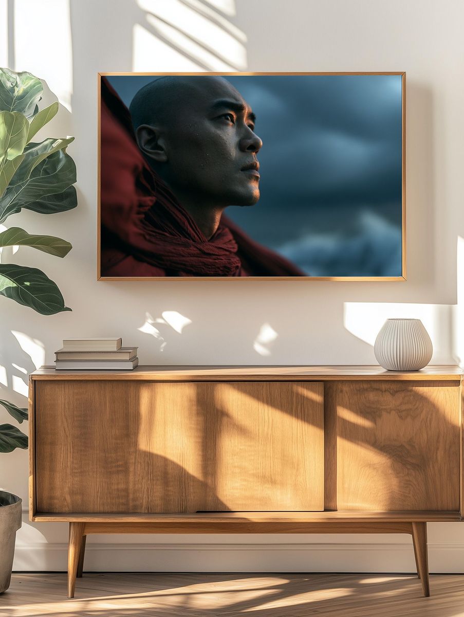 Monk Portrait Photography Poster. — room view 3