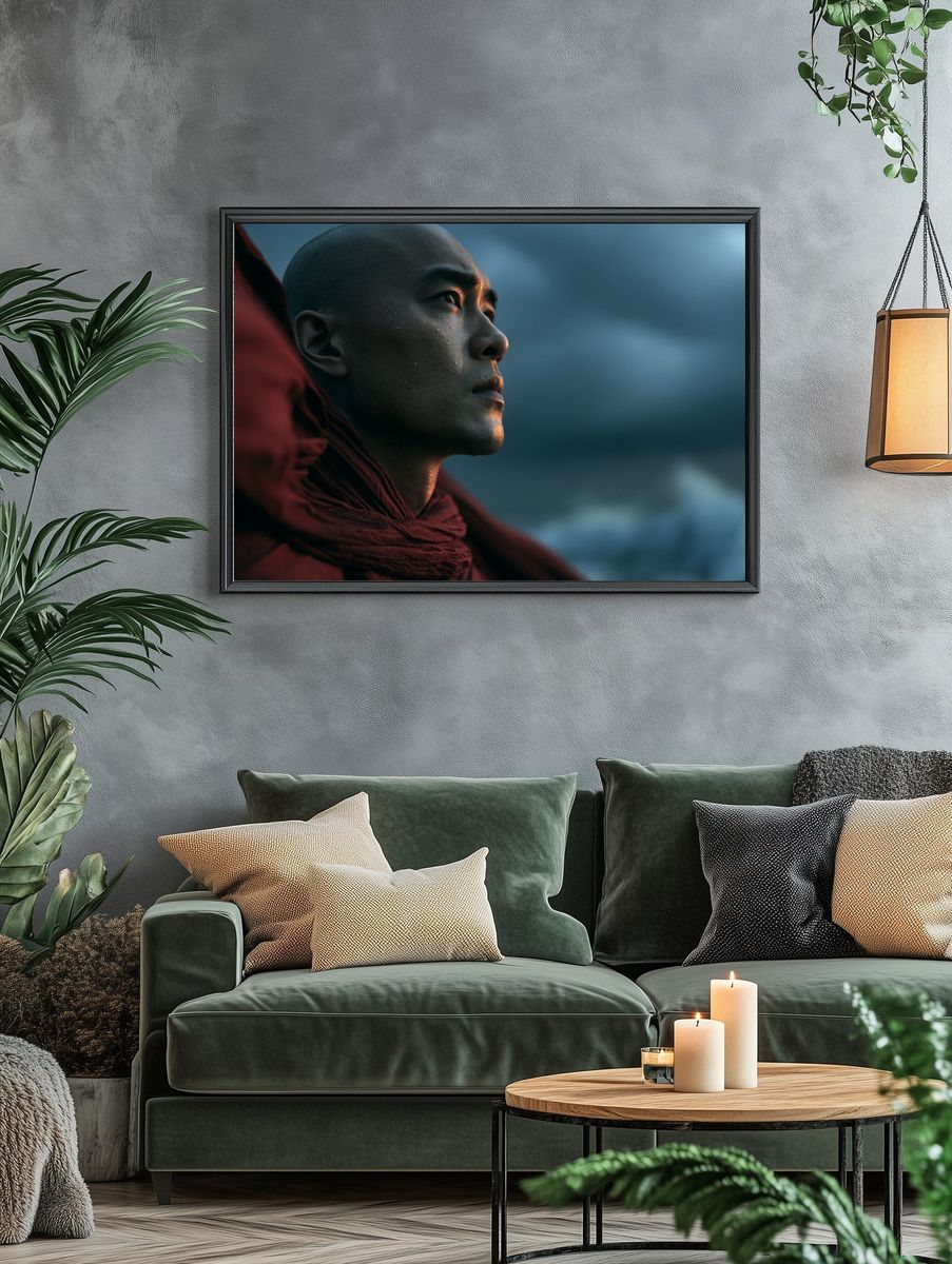 Monk Portrait Photography Poster. — room view 4