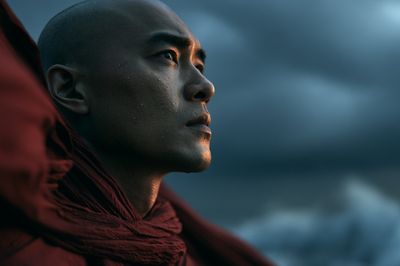 Monk Portrait Photography Poster. poster