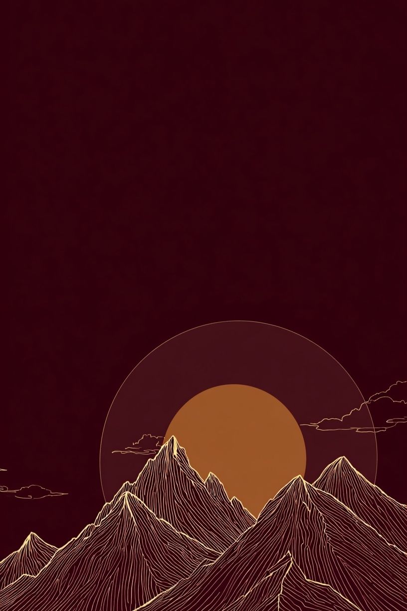Mountain Sunrise — Minimalist Print. poster detail