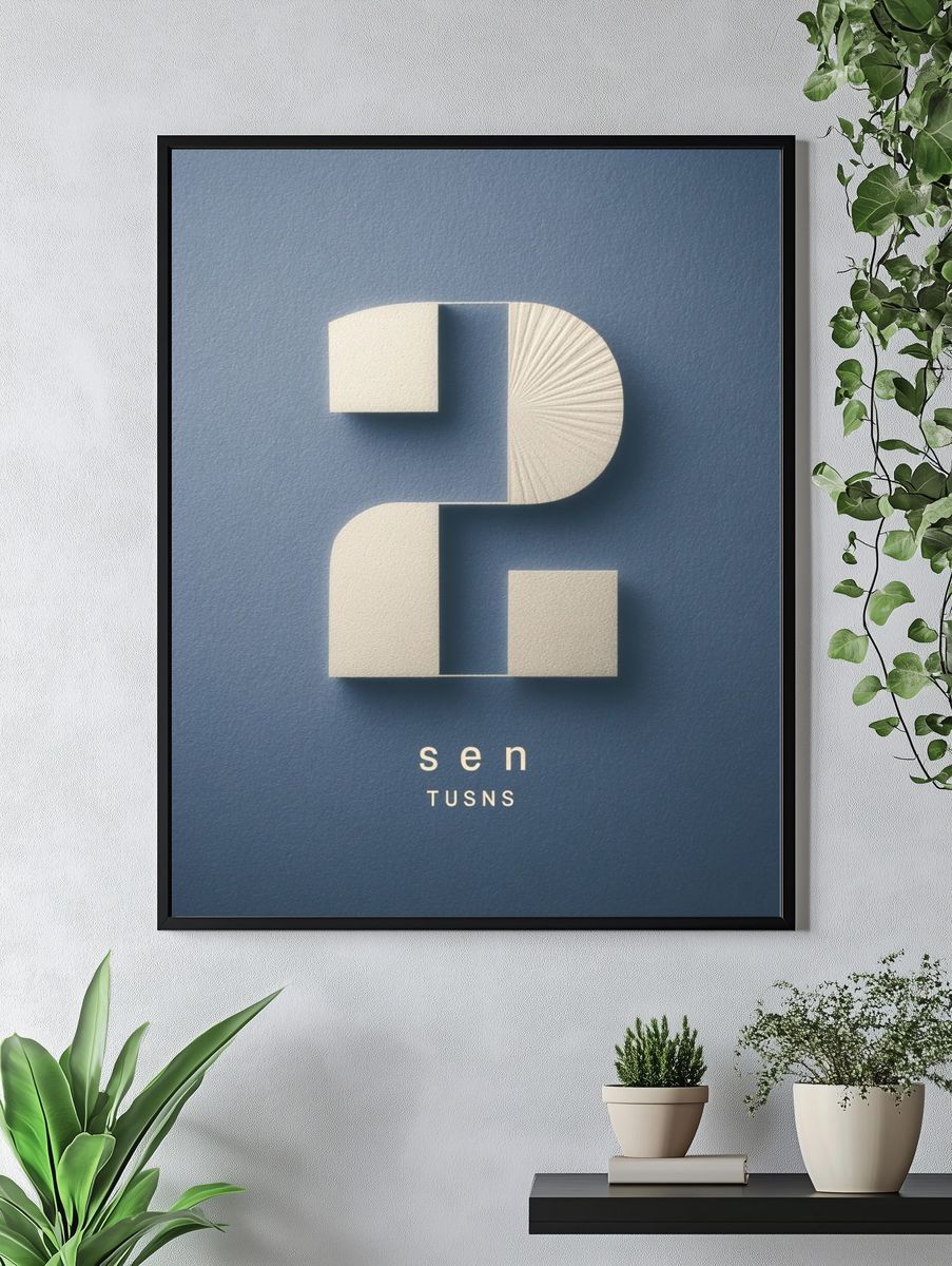Number 2 — Minimalist Print. — room view 4