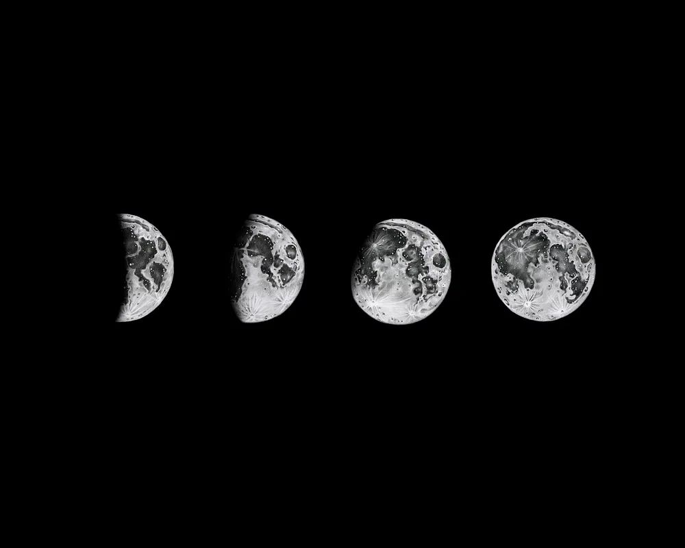 Lunar phase illustration. poster detail