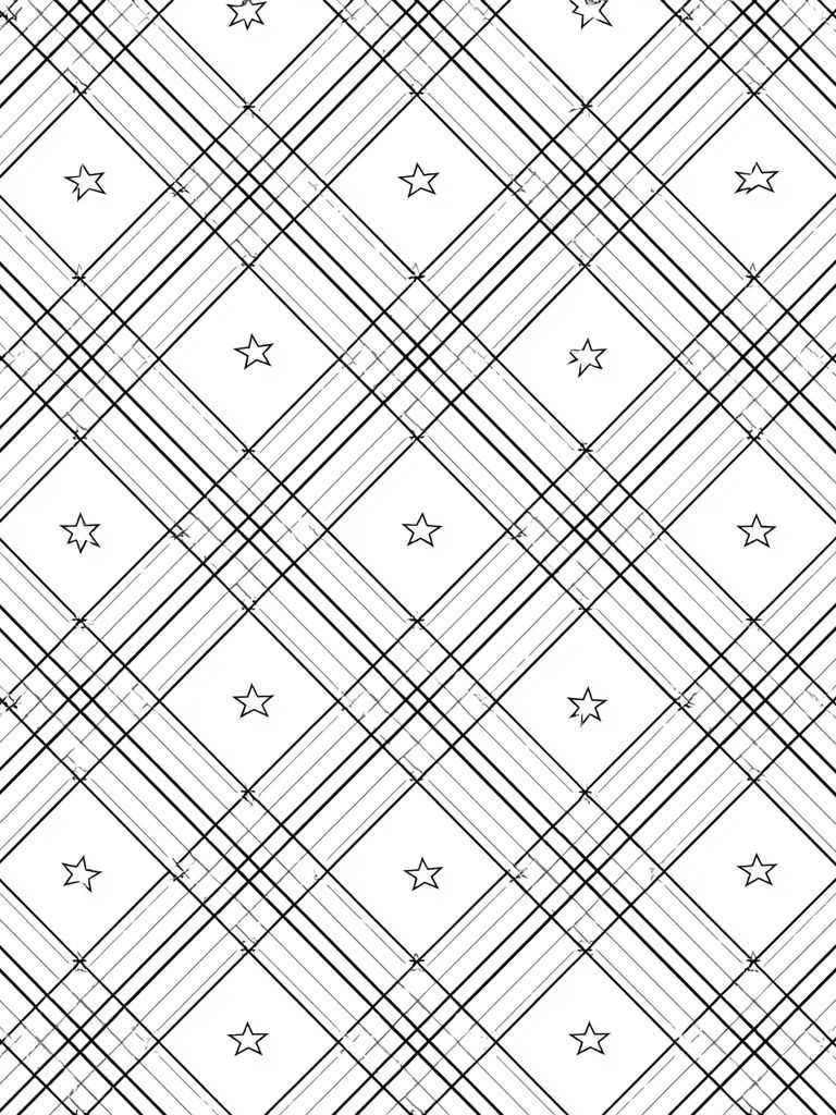Star Plaid Minimalist Print. poster detail