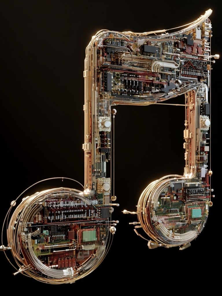 Musical Note — Digital Art Print. poster — music art
