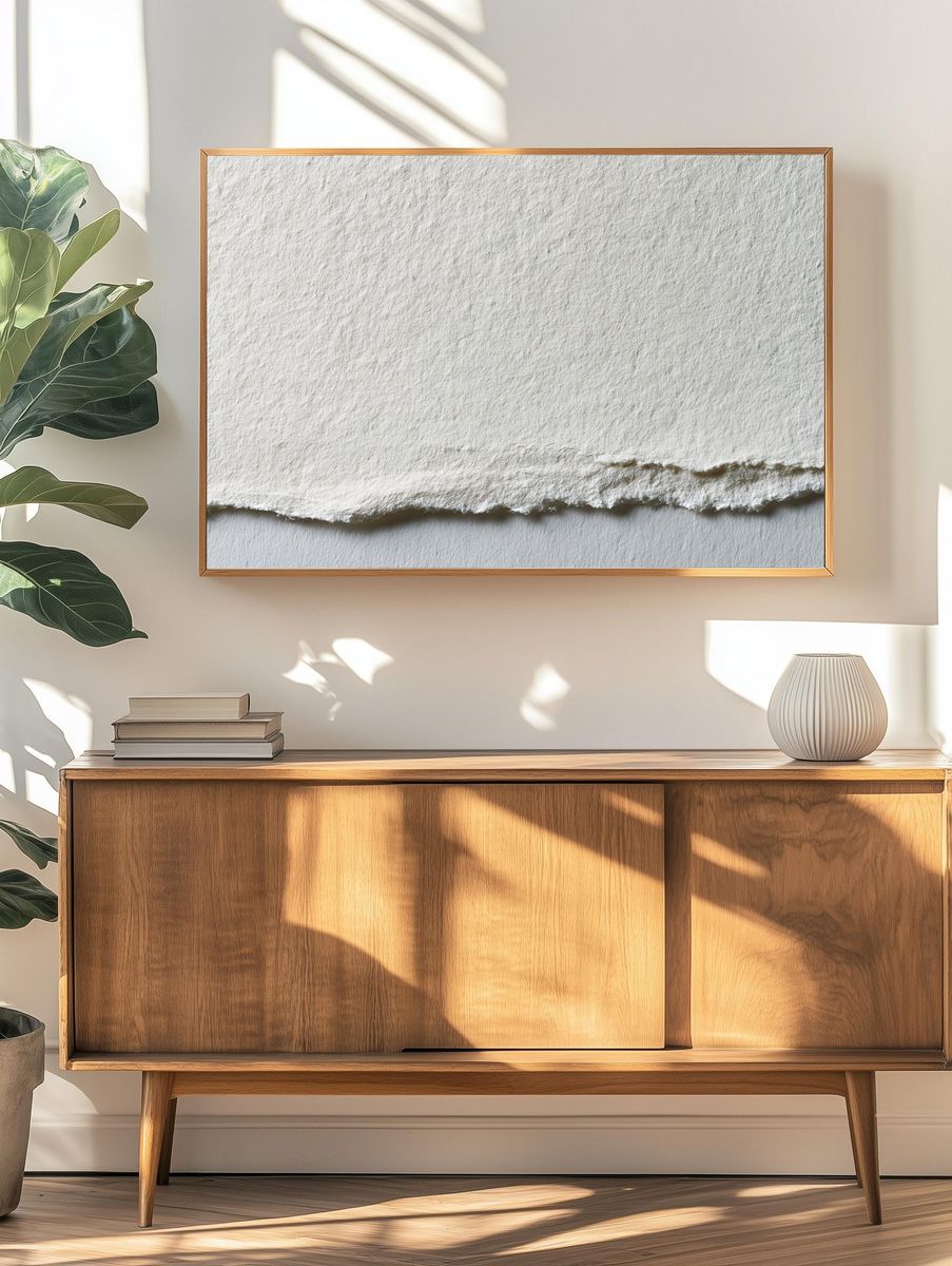 Textured Handmade Paper Poster. — room view 3
