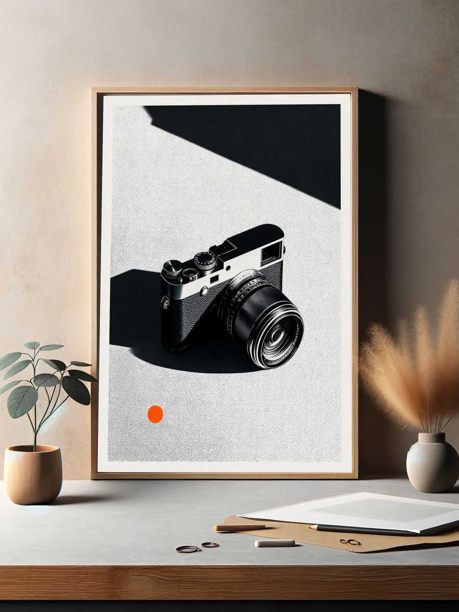 Minimal Camera Still Life Poster. — room view 2