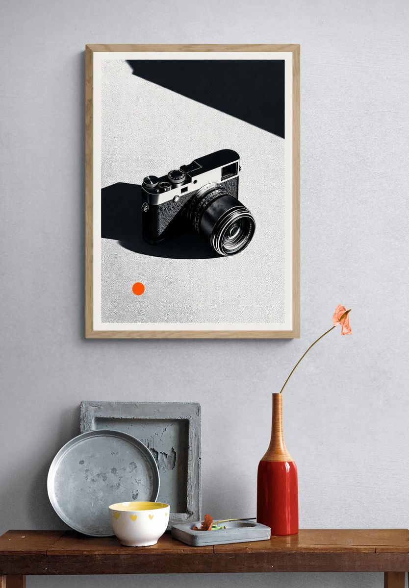 Minimal Camera Still Life Poster. — room view 3