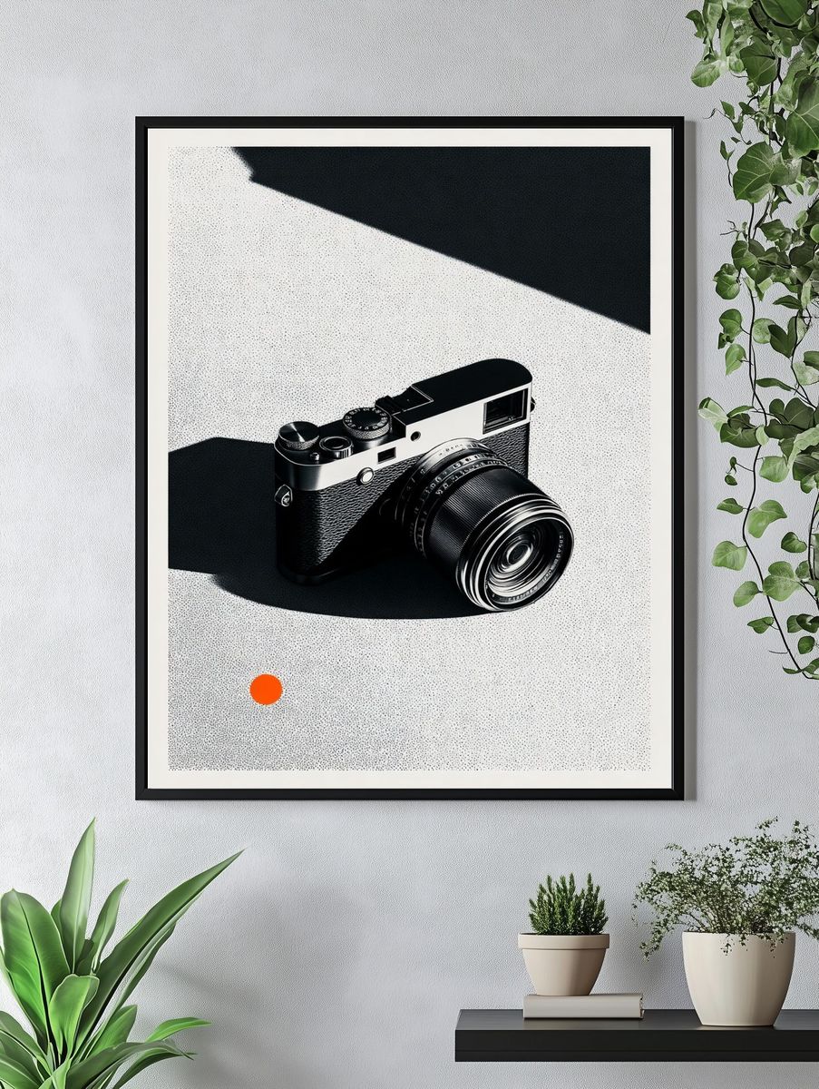 Minimal Camera Still Life Poster. — room view 4