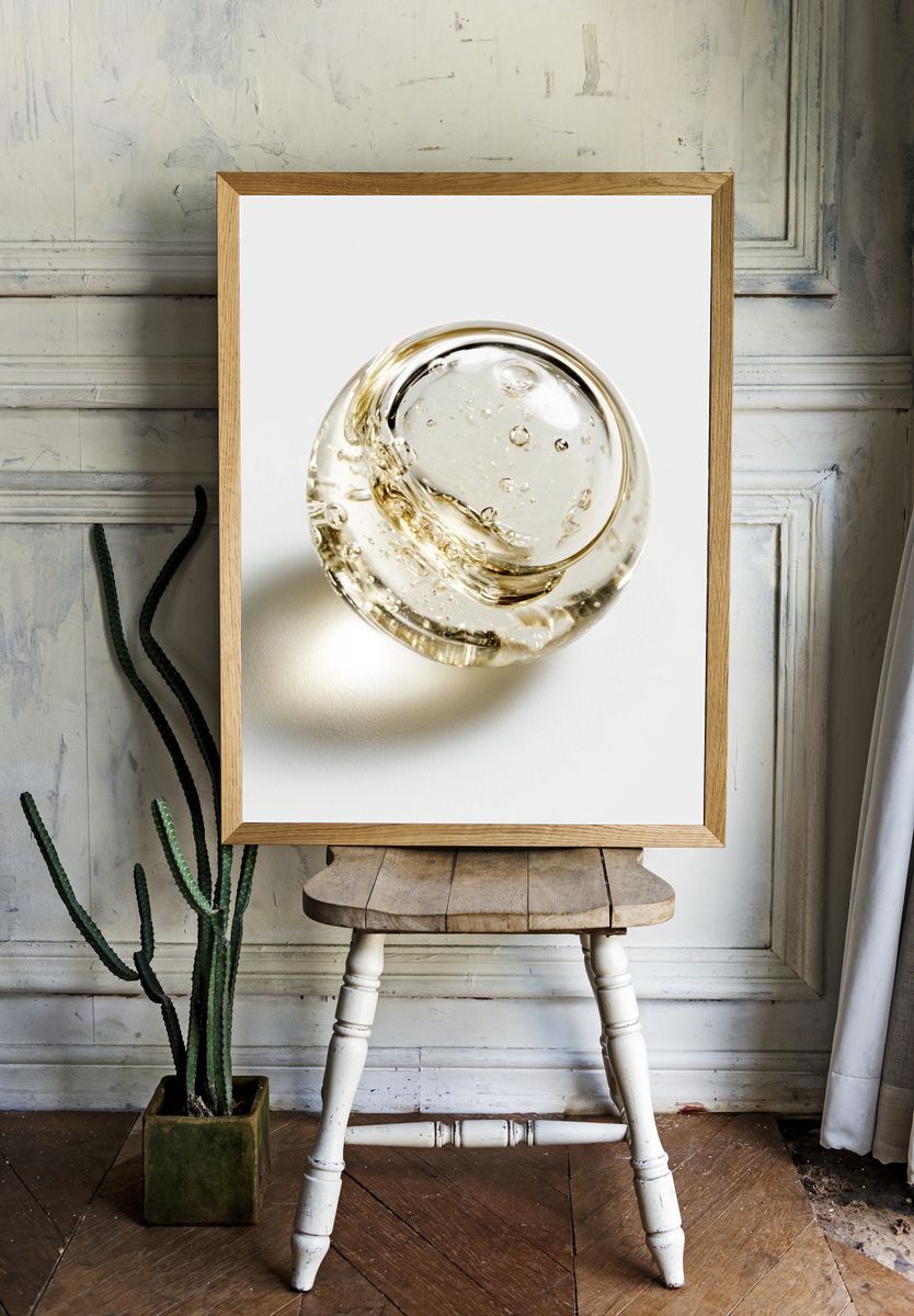 Glass Orb Minimalist Print. — room view 1