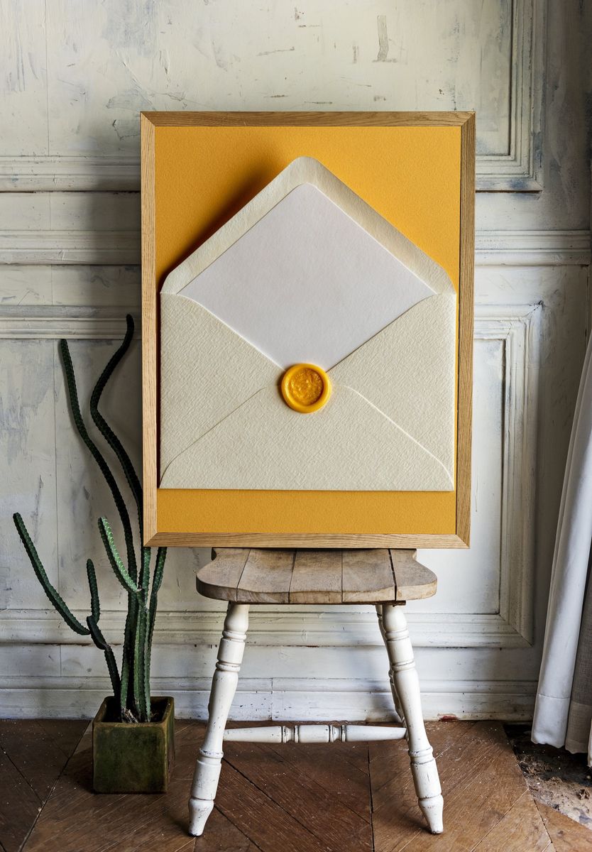 Sealed Envelope Minimalist Print. — room view 1
