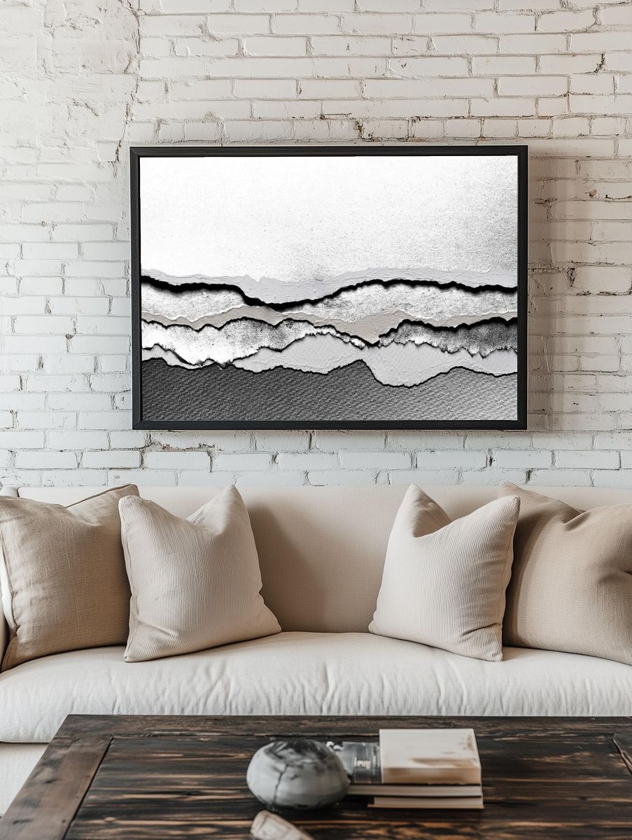 Torn Paper Texture — Minimalist Print room preview