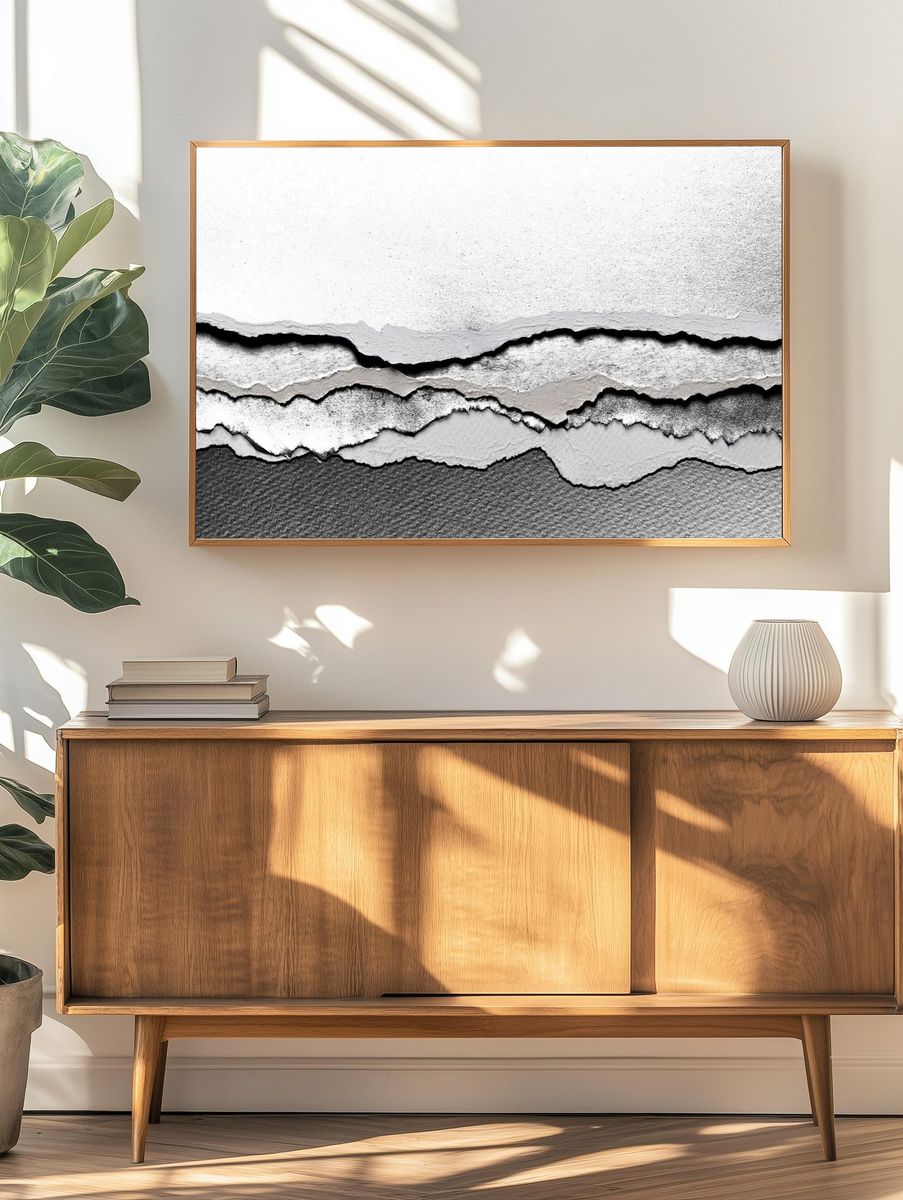 Torn Paper Texture — Minimalist Print. — room view 3