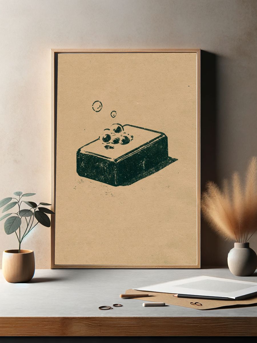 Minimal Soap Bubbles Print. — room view 2