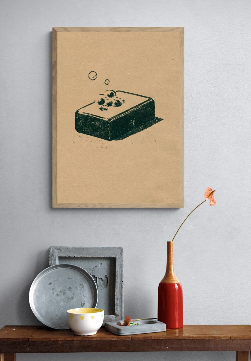 Minimal Soap Bubbles Print. — room view 3
