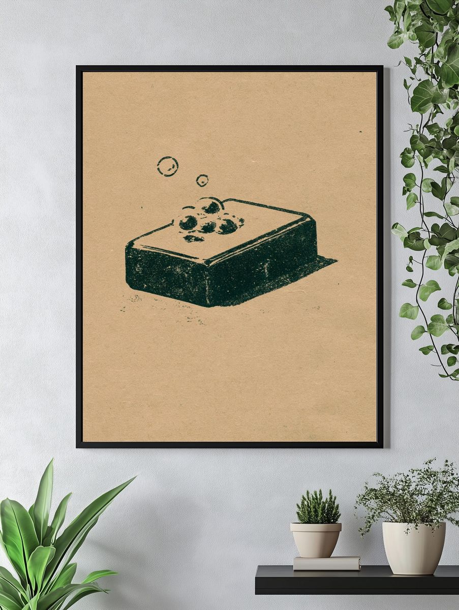 Minimal Soap Bubbles Print. — room view 4