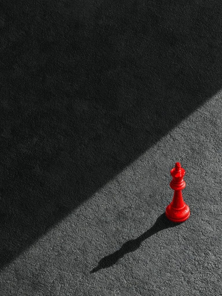 Red Chess King Minimalist Print. poster — minimalist art