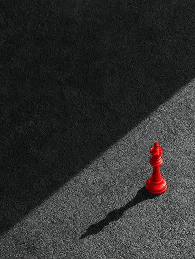 Red Chess King Minimalist Print. poster