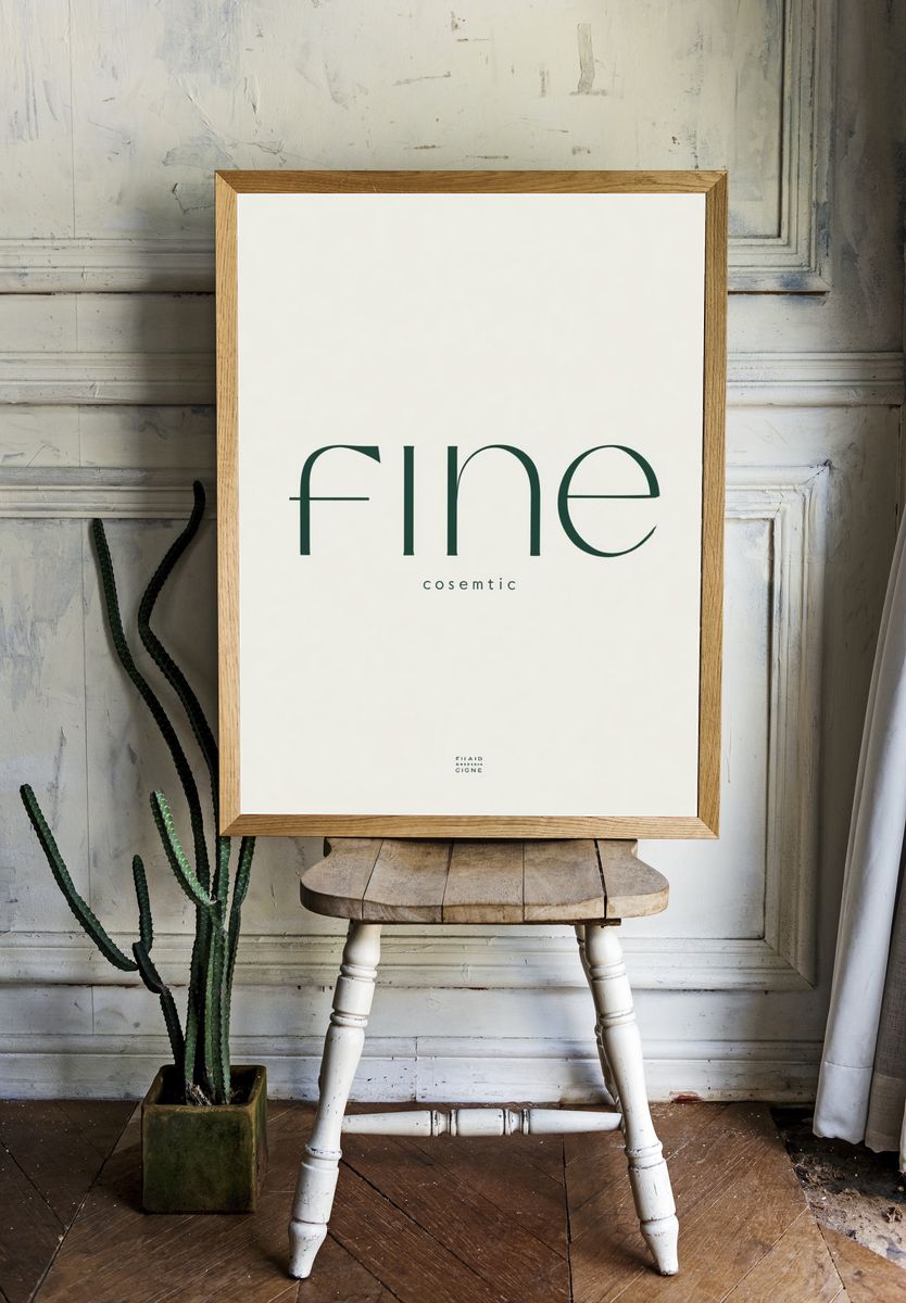 Fine Cosmetic — Minimalist Print. — room view 1