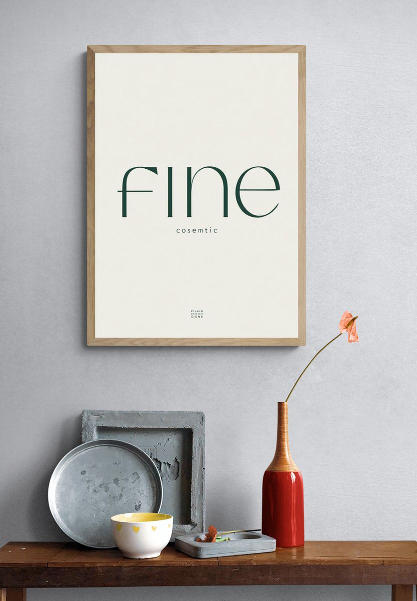 Fine Cosmetic — Minimalist Print. — room view 3