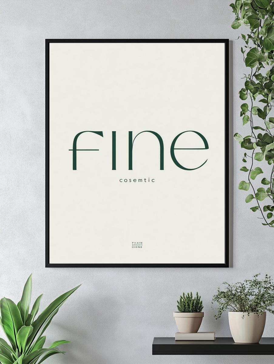 Fine Cosmetic — Minimalist Print. — room view 4