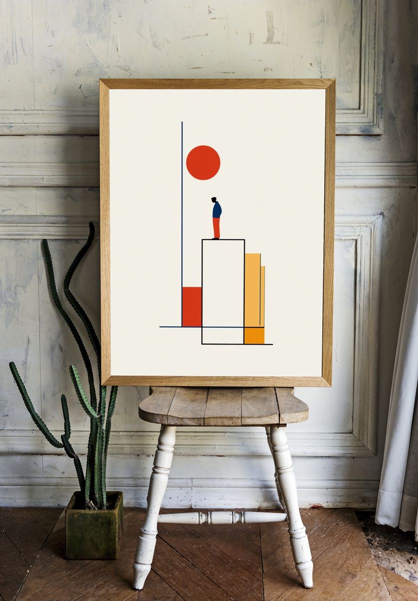 Geometric Figure Minimalist Poster. room preview