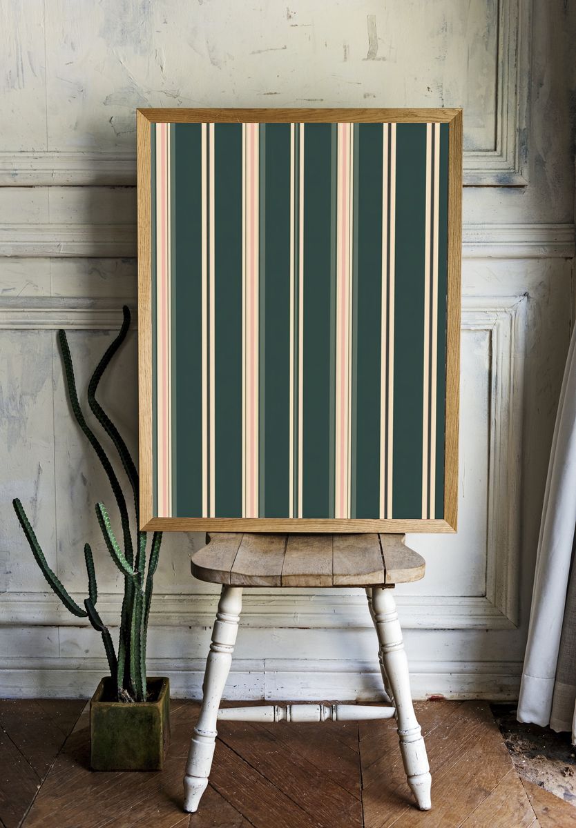 Striped Pattern — Minimalist Print. — room view 1